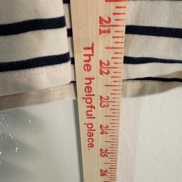 KULE Shirt Womens XS Navy White Breton Stripe Long Sleeve Crewneck Cotton - Picture 7 of 7